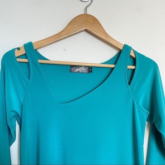 Sympli Focus Asymmetric Cutout Tunic Top 4 - Picture 3 of 9